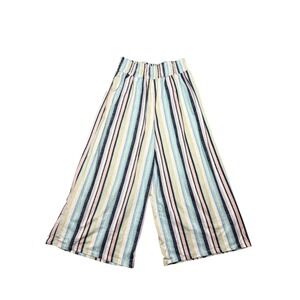 Beatees Kids Girls Striped Wide Leg Culotte Pants Size 7/8 Elastic Waist